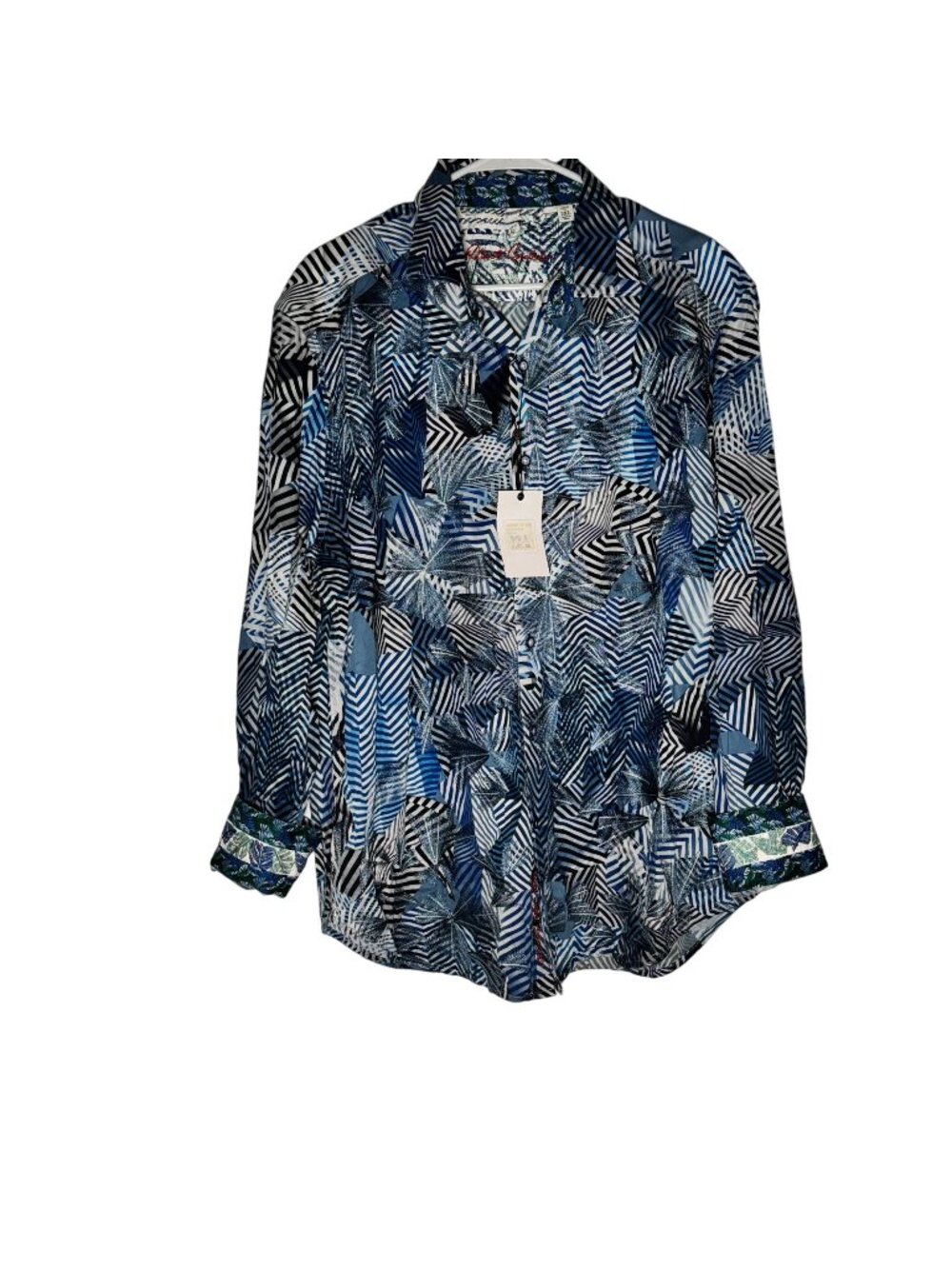 Robert Graham Santos Long Sleeve Woven Button Down Shirt Classic Fit Size 2XL